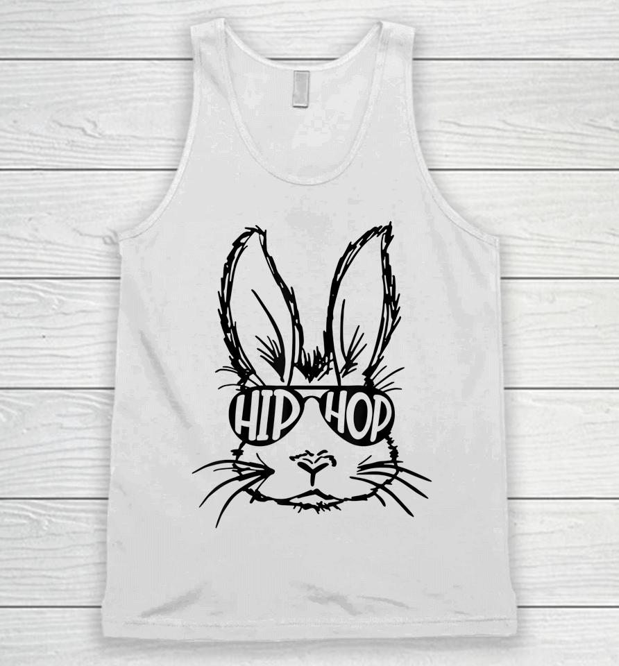 Hip Hop Bunny Face With Sunglasses Easter Unisex Tank Top