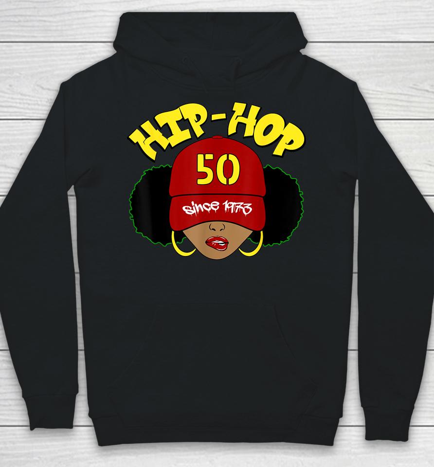 Hip Hop Is 50 Shirt 50Th Anniversary Afro Puffs Black Women Hoodie