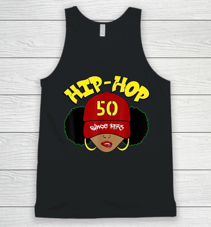 Hip Hop Is 50 Shirt 50Th Anniversary Afro Puffs Black Women Unisex Tank Top