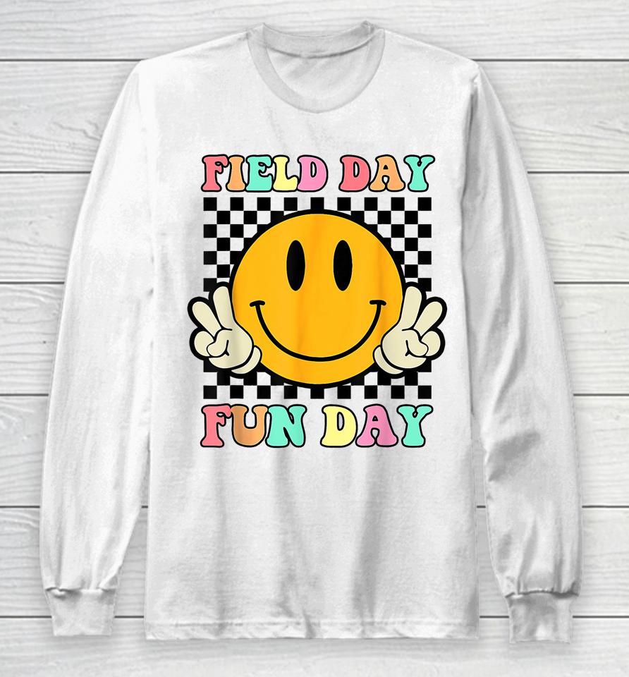 Hippie Field Day Fun Day For Teacher Kids Field Day 2023 Long Sleeve T-Shirt