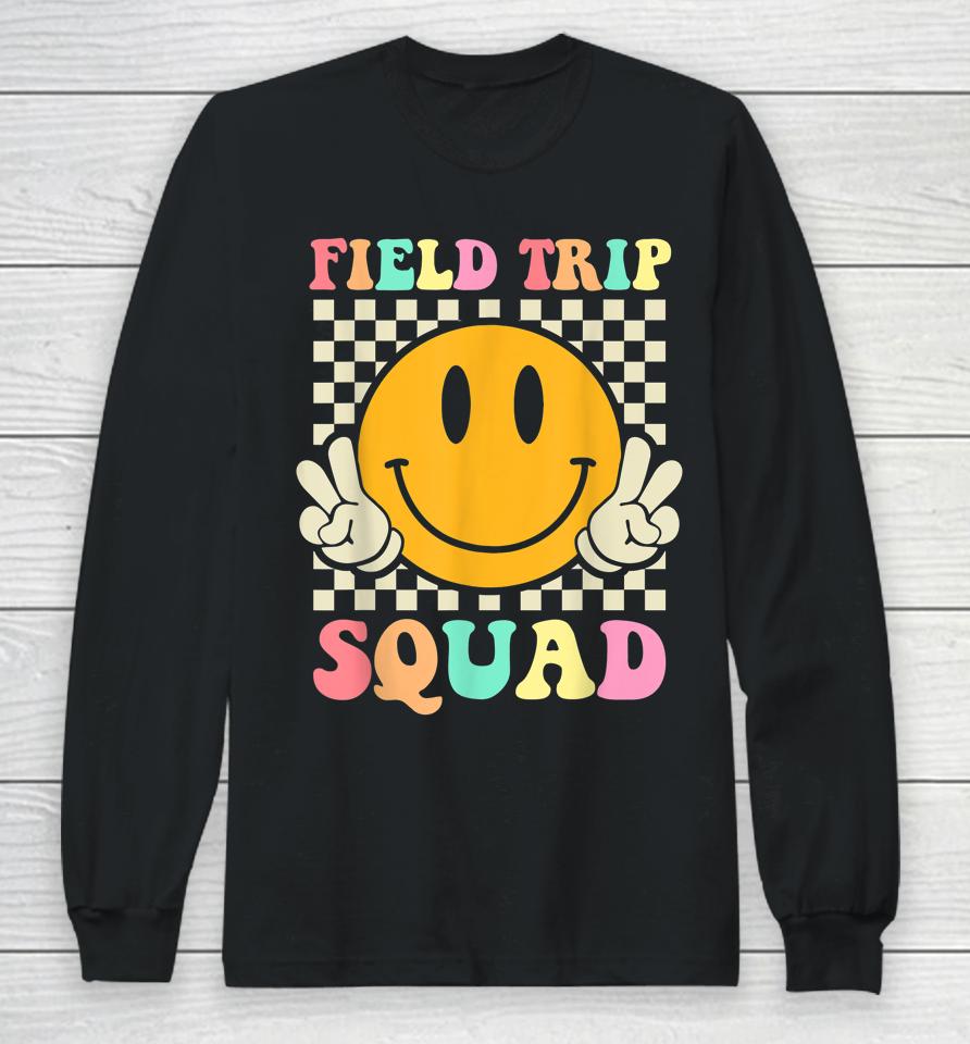 Hippie Field Trip Squad For Teacher Kids Field Day 2023 Long Sleeve T-Shirt