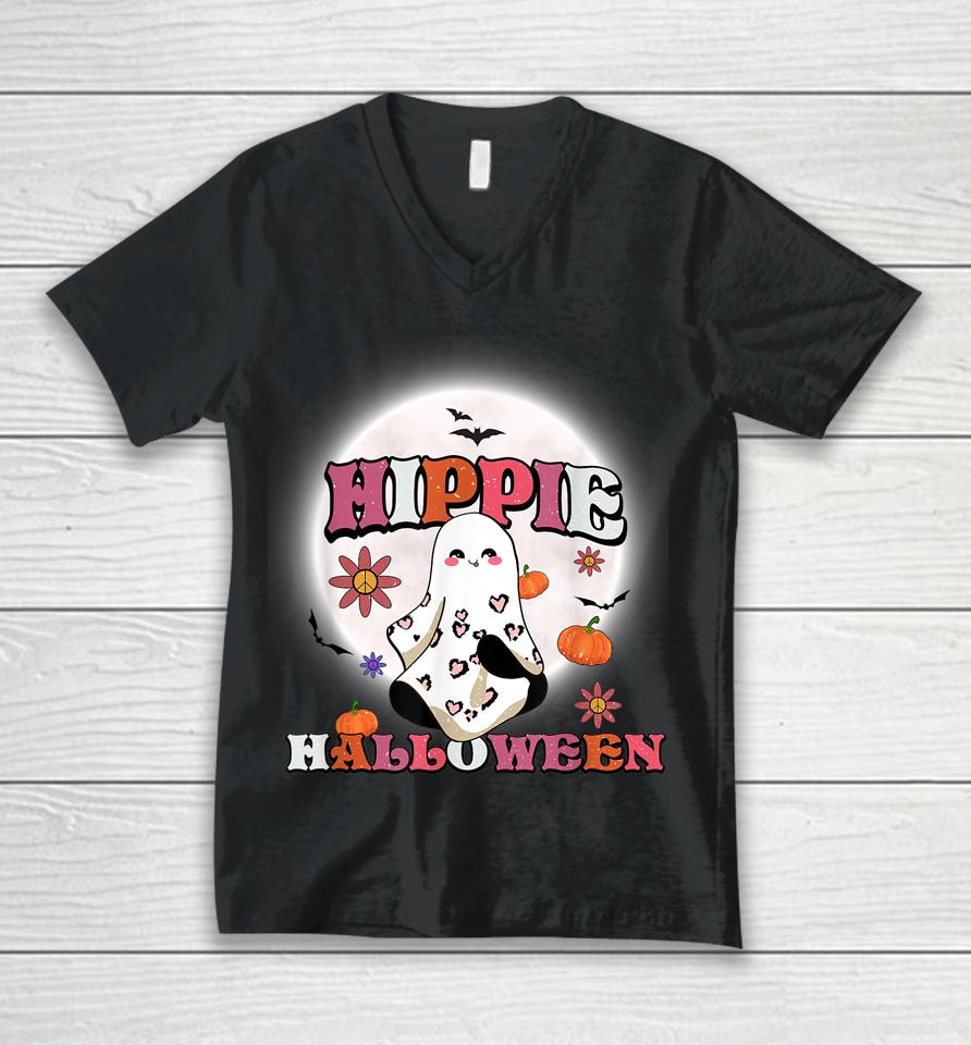 Hippie Halloween 70'S Vibes Unisex V-Neck T-Shirt
