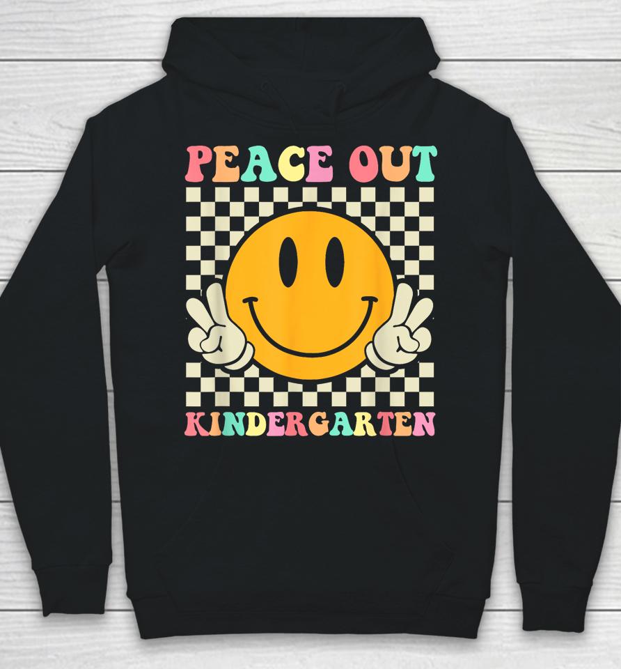 Hippie Peace Out Kindergarten Teacher Kid Last Day Of School Hoodie