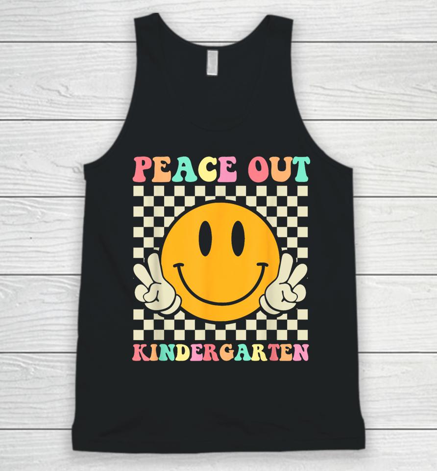 Hippie Peace Out Kindergarten Teacher Kid Last Day Of School Unisex Tank Top