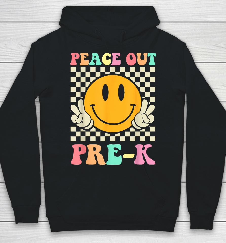 Hippie Peace Out Pre-K Teacher Kids Last Day Of School Hoodie