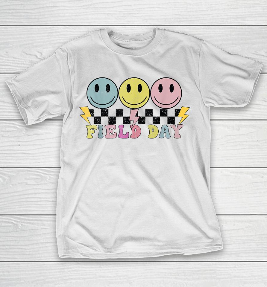 Hippie Retro Field Day Design For Kids, Teachers Field Day T-Shirt