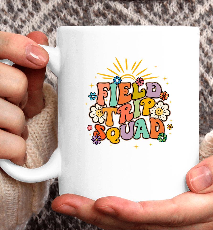 Hippie Smile Face Field Trip Squad Groovy Field Day 2023 Coffee Mug