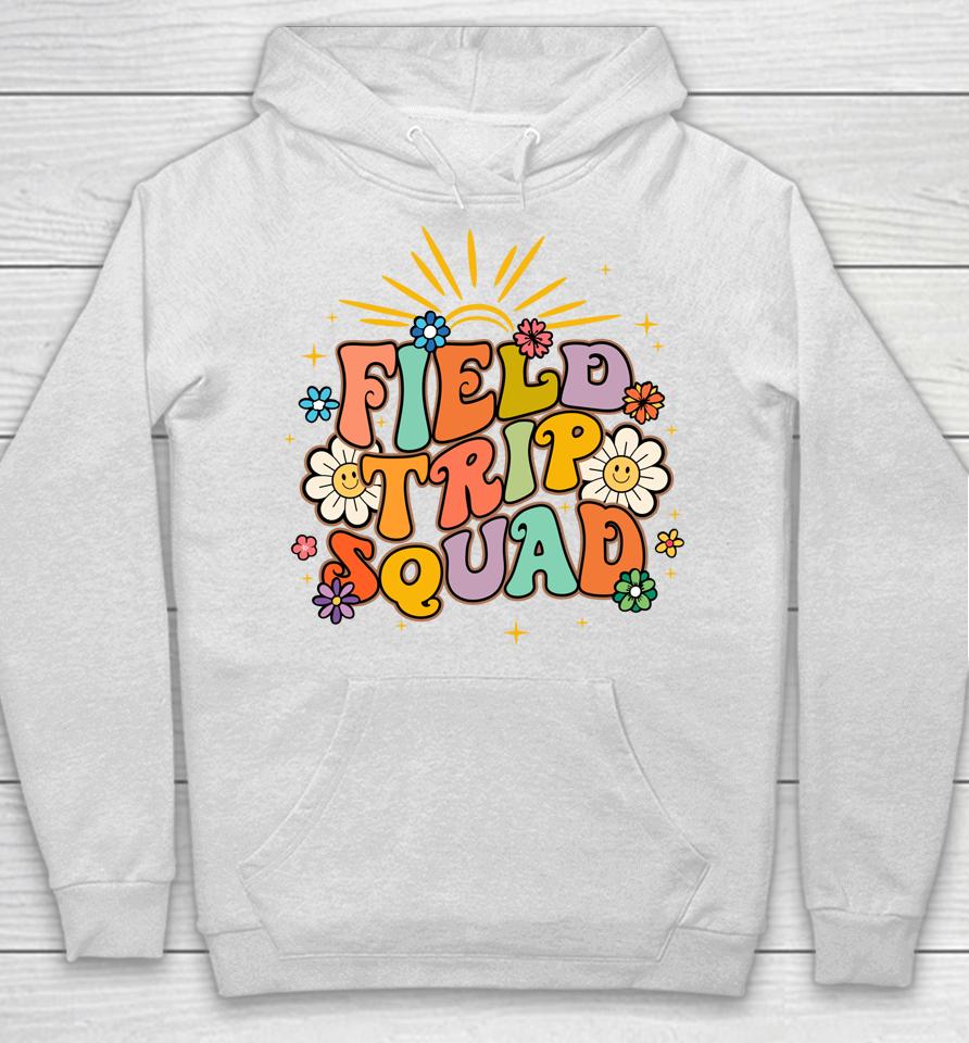 Hippie Smile Face Field Trip Squad Groovy Field Day 2023 Hoodie