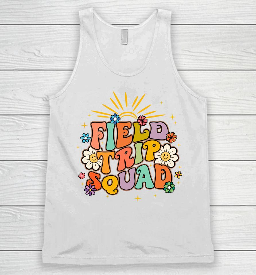 Hippie Smile Face Field Trip Squad Groovy Field Day 2023 Unisex Tank Top