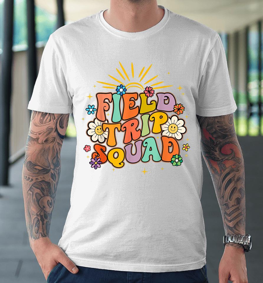 Hippie Smile Face Field Trip Squad Groovy Field Day 2023 Premium T-Shirt