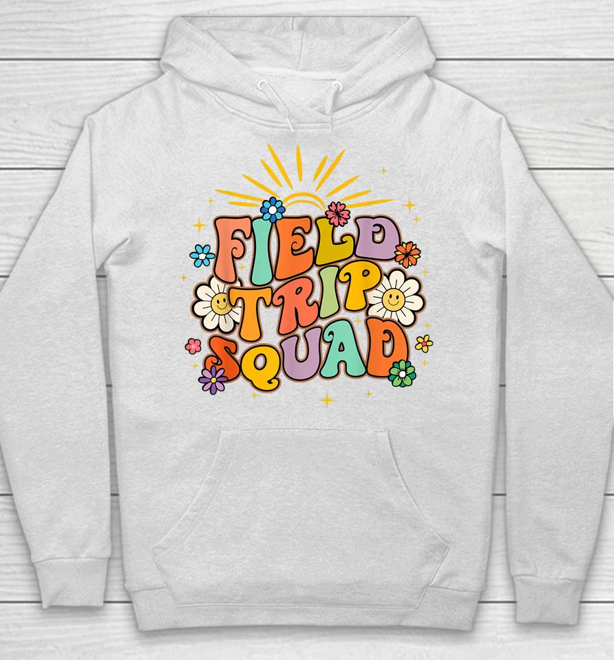 Hippie Smile Face Field Trip Squad Groovy Field Day 2023 Hoodie