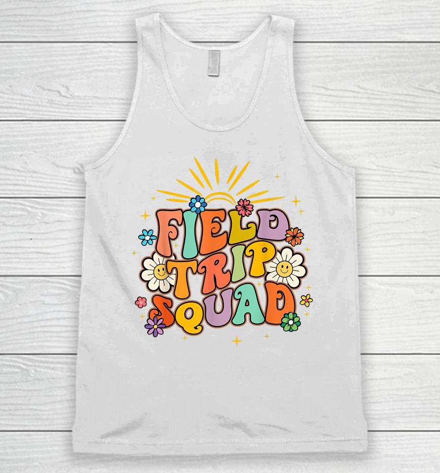 Hippie Smile Face Field Trip Squad Groovy Field Day 2023 Unisex Tank Top