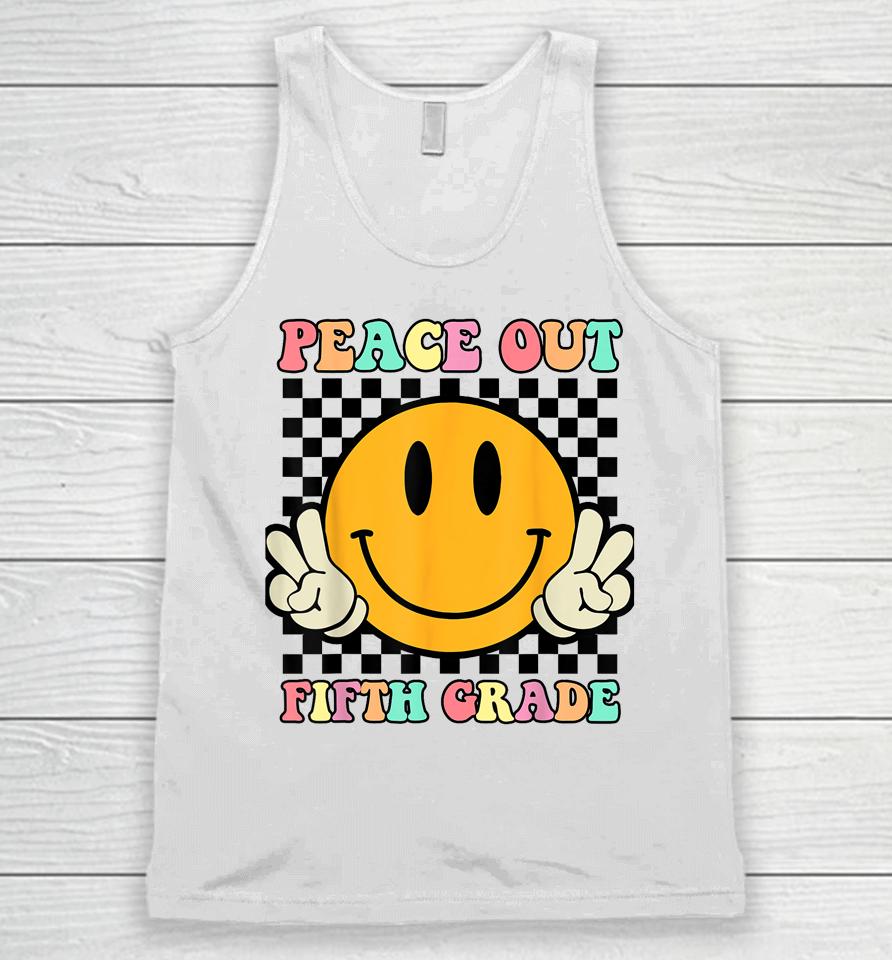 Hippie Smile Face Peace Out Fifth 5Th Grade Class Of 2023 Unisex Tank Top