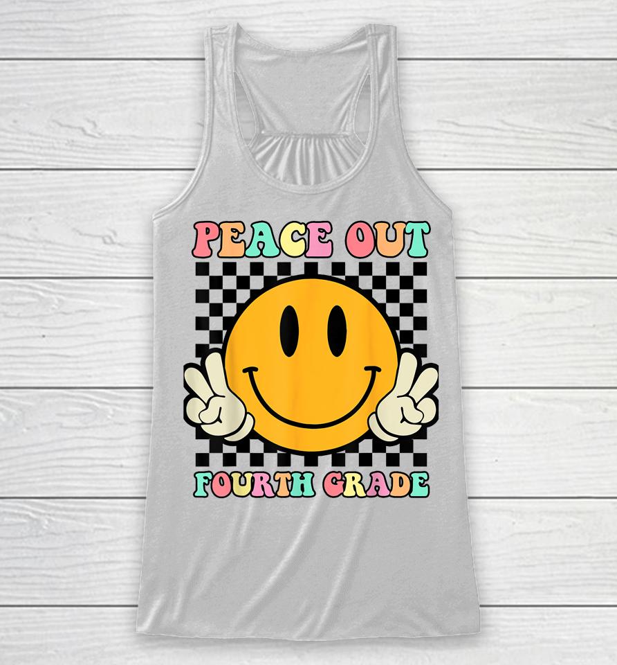Hippie Smile Face Peace Out Fourth 4Th Grade Class Of 2023 Racerback Tank