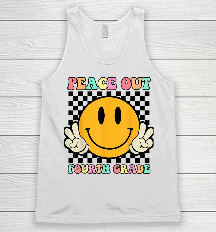 Hippie Smile Face Peace Out Fourth 4Th Grade Class Of 2023 Unisex Tank Top