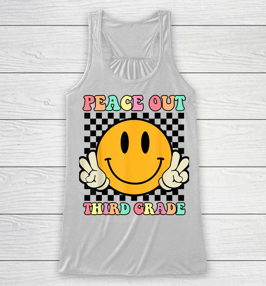Hippie Smile Face Peace Out Third 3Rd Grade Class Of 2023 Racerback Tank