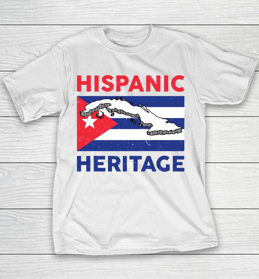 Hispanic Heritage Month Cuban Flag Cuba Youth T-Shirt