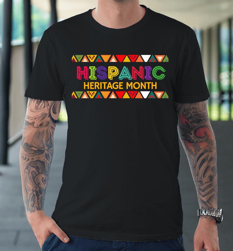 Hispanic Heritage Month Latino Countries Flag Retro Groovy Premium T-Shirt