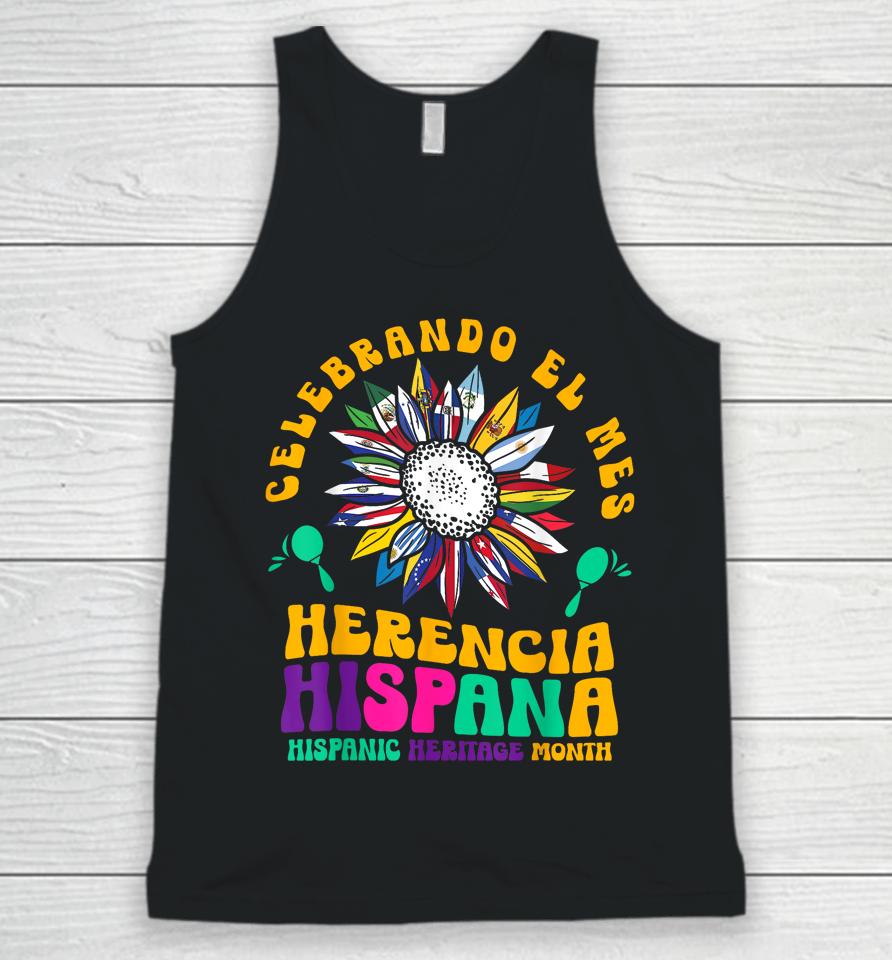 Hispanic Heritage Month Mes De La Herencia Hispana Sunflower Unisex Tank Top
