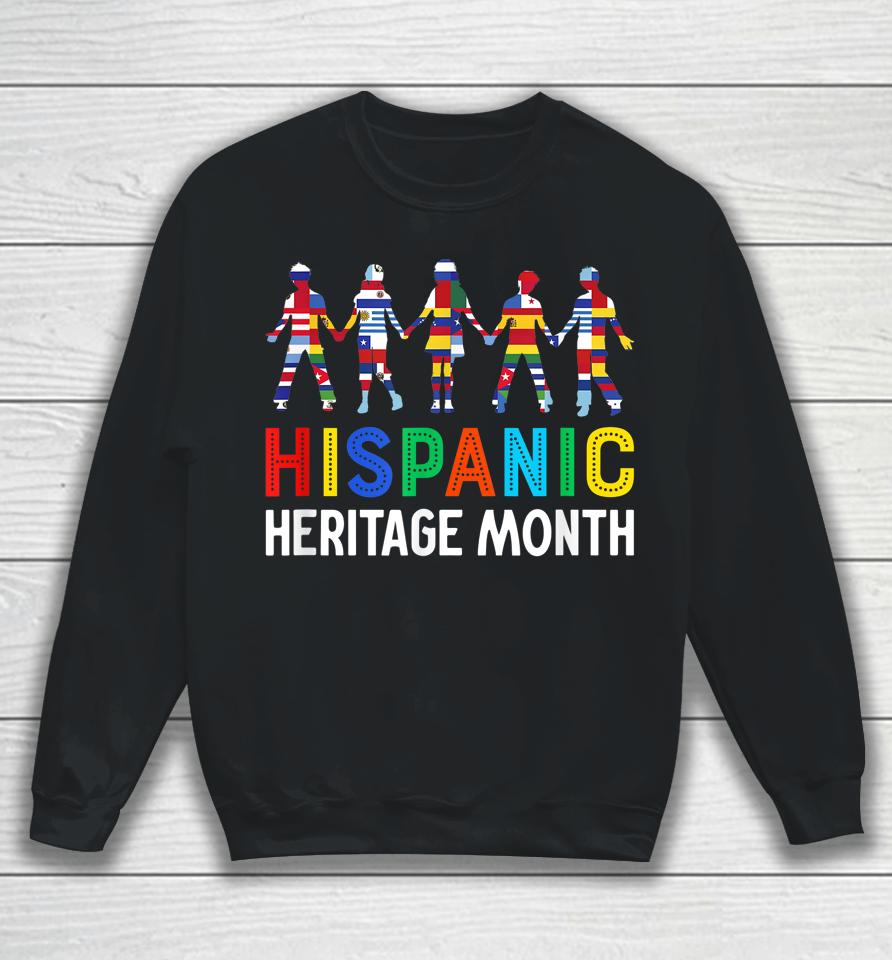 Hispanic Heritage Month Shirt Hand Flag Root Latino Sweatshirt
