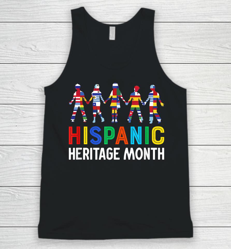 Hispanic Heritage Month Shirt Hand Flag Root Latino Unisex Tank Top
