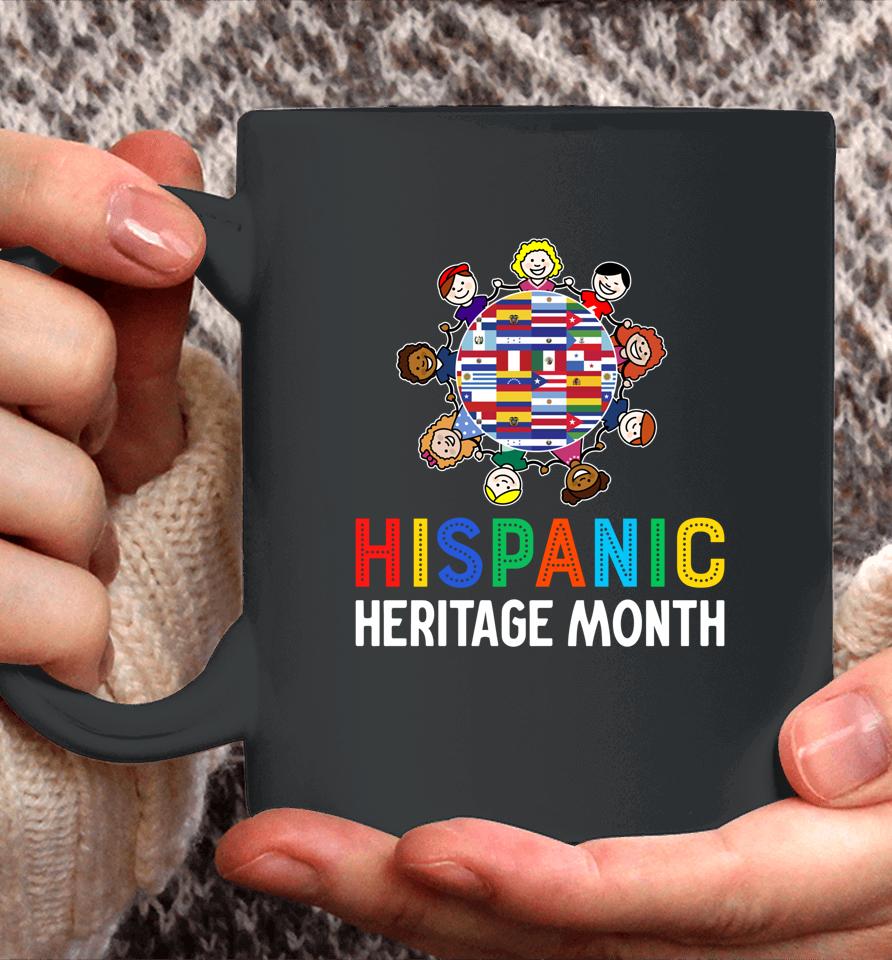 Hispanic Heritage Month Shirt Kids Hand Flag Root Latino Coffee Mug