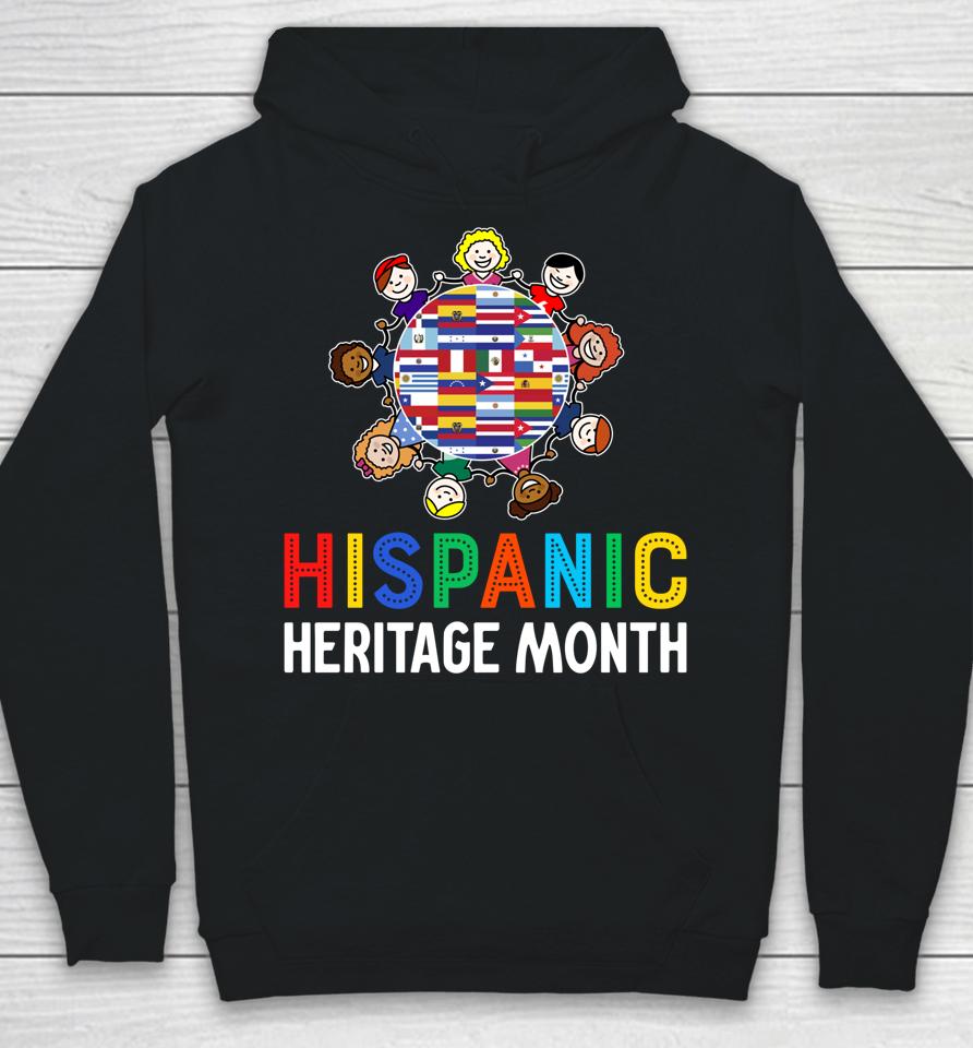 Hispanic Heritage Month Shirt Kids Hand Flag Root Latino Hoodie