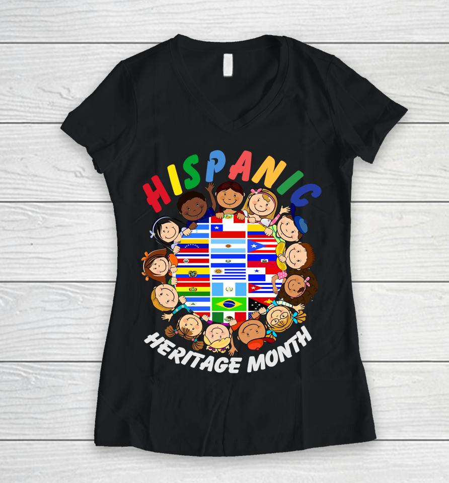 Hispanic Heritage Month Women V-Neck T-Shirt