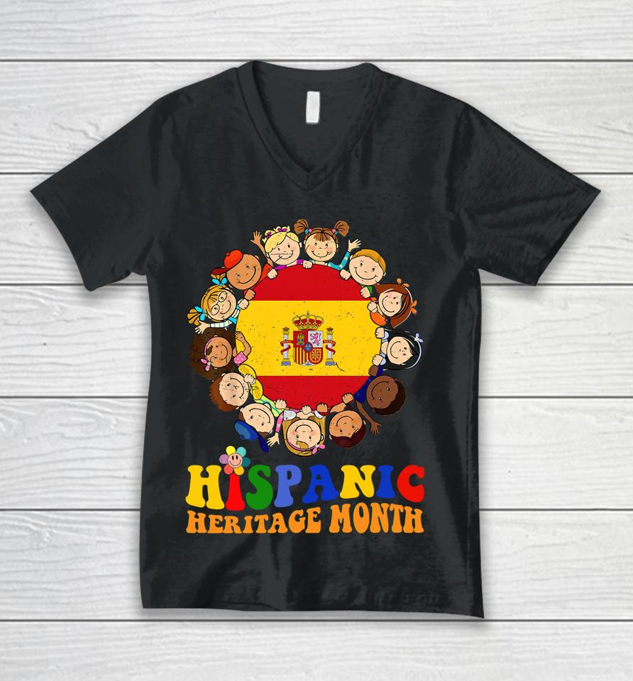 Hispanic Heritage Month Spain Unisex V-Neck T-Shirt