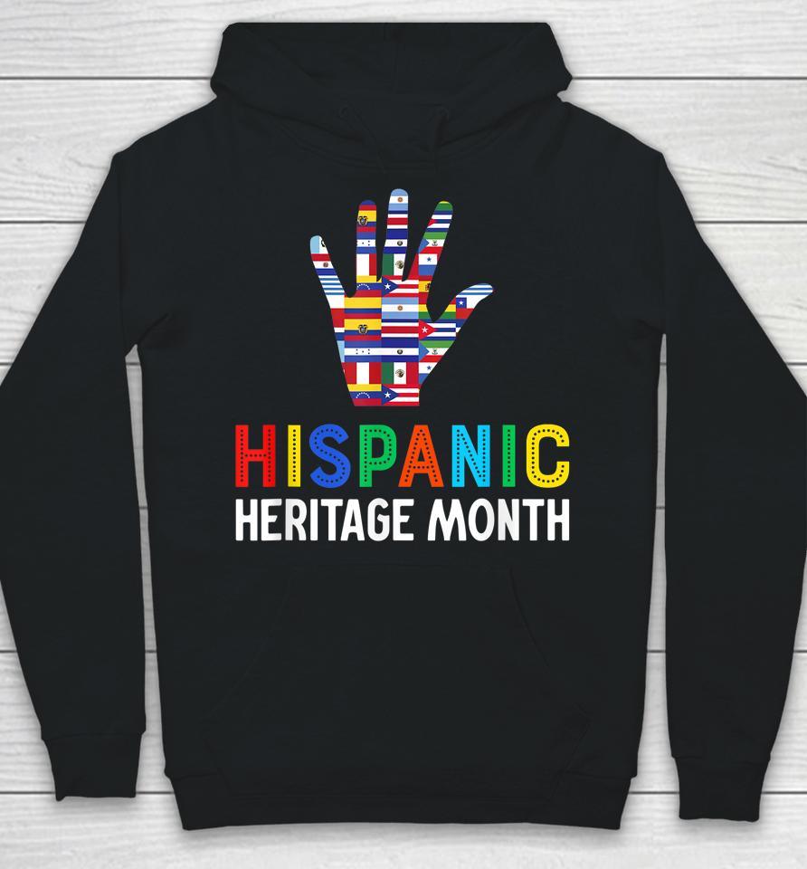Hispanic Heritage Month T-Shirt Hand Flag Root Latino Hoodie