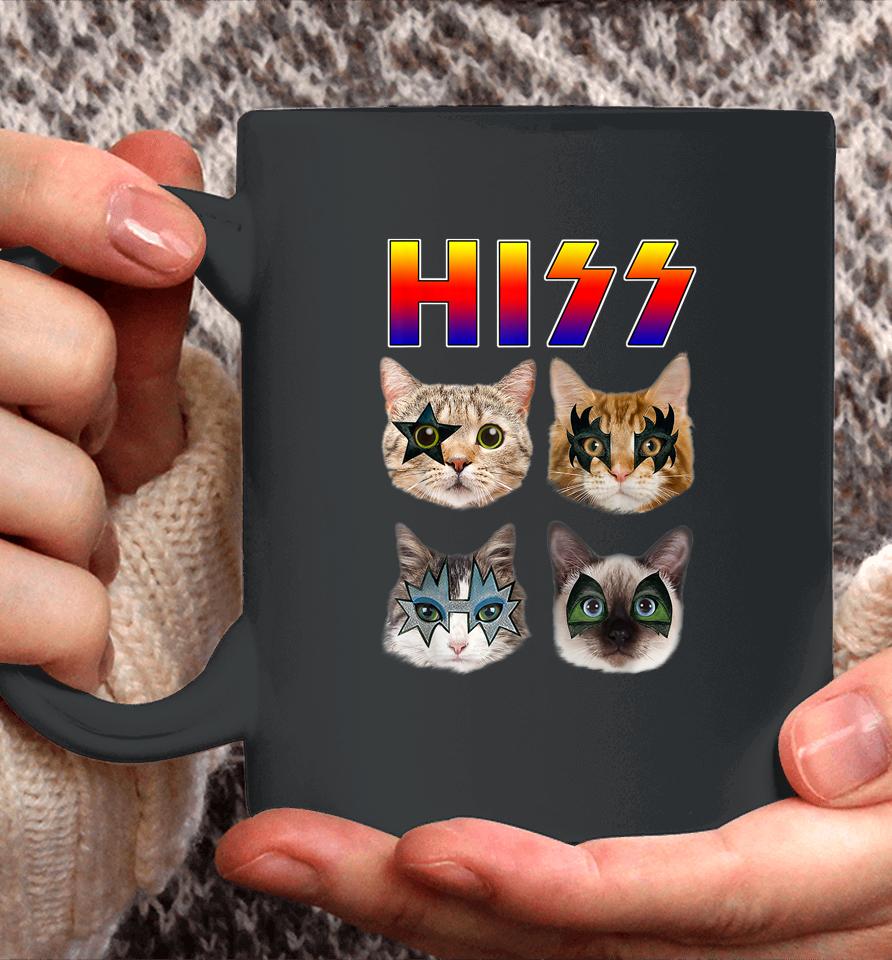 Hiss Funny Cats Kittens Rock Rockin Coffee Mug