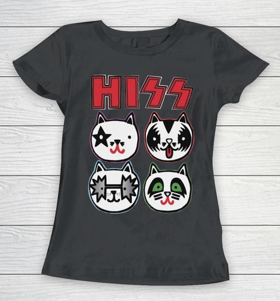Hiss Kiss Cat Owner Rocker 2023 Women T-Shirt