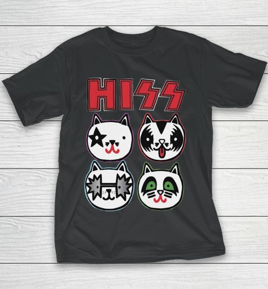 Hiss Kiss Cat Owner Rocker 2023 Youth T-Shirt