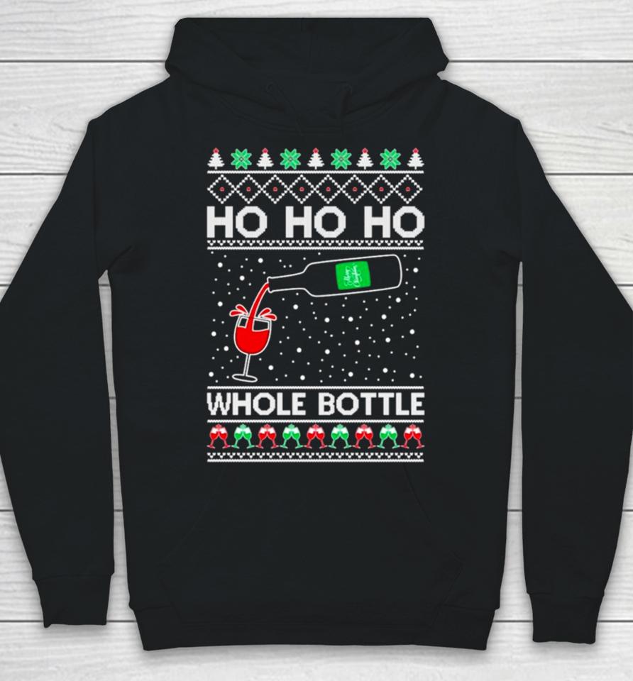 Ho Ho Ho Whole Bottle Wine Spirits Ugly Christmas Hoodie