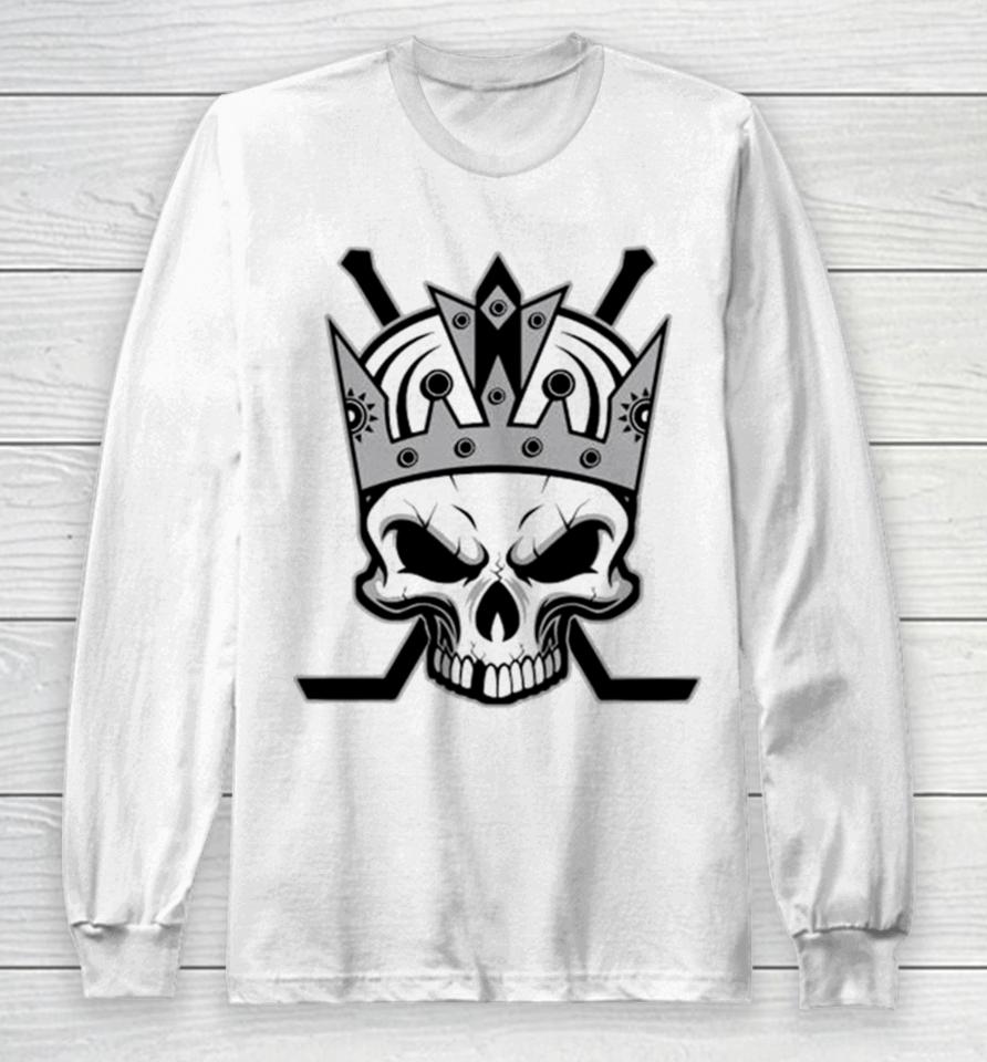 Hockey Kings Skull Crown Los Angeles Long Sleeve T-Shirt
