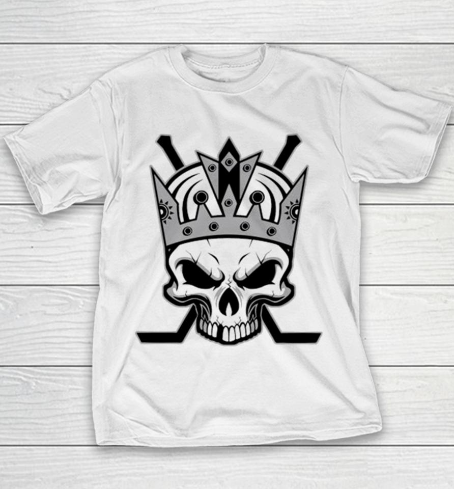 Hockey Kings Skull Crown Los Angeles Youth T-Shirt