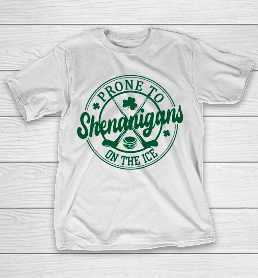 Hockey Prone To Shenanigans On The Ice Logo T-Shirt