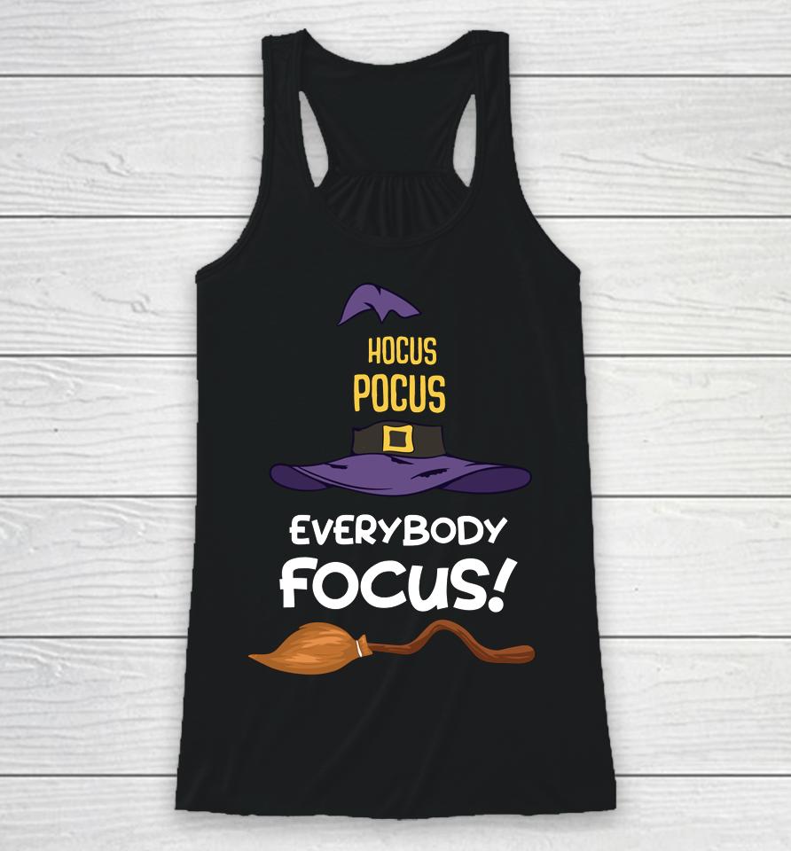 Hocus Pocus Everybody Focus Halloween Racerback Tank
