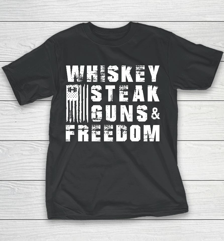 Hodgetwins Whiskey Steak Guns And Freedom Youth T-Shirt