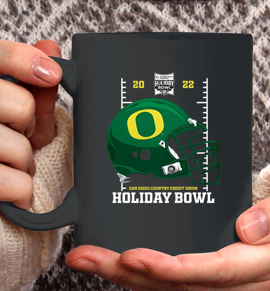 Holiday Bowl Oregon Ducks Helmet 2022 Black Holiday Bowl Shop Coffee Mug