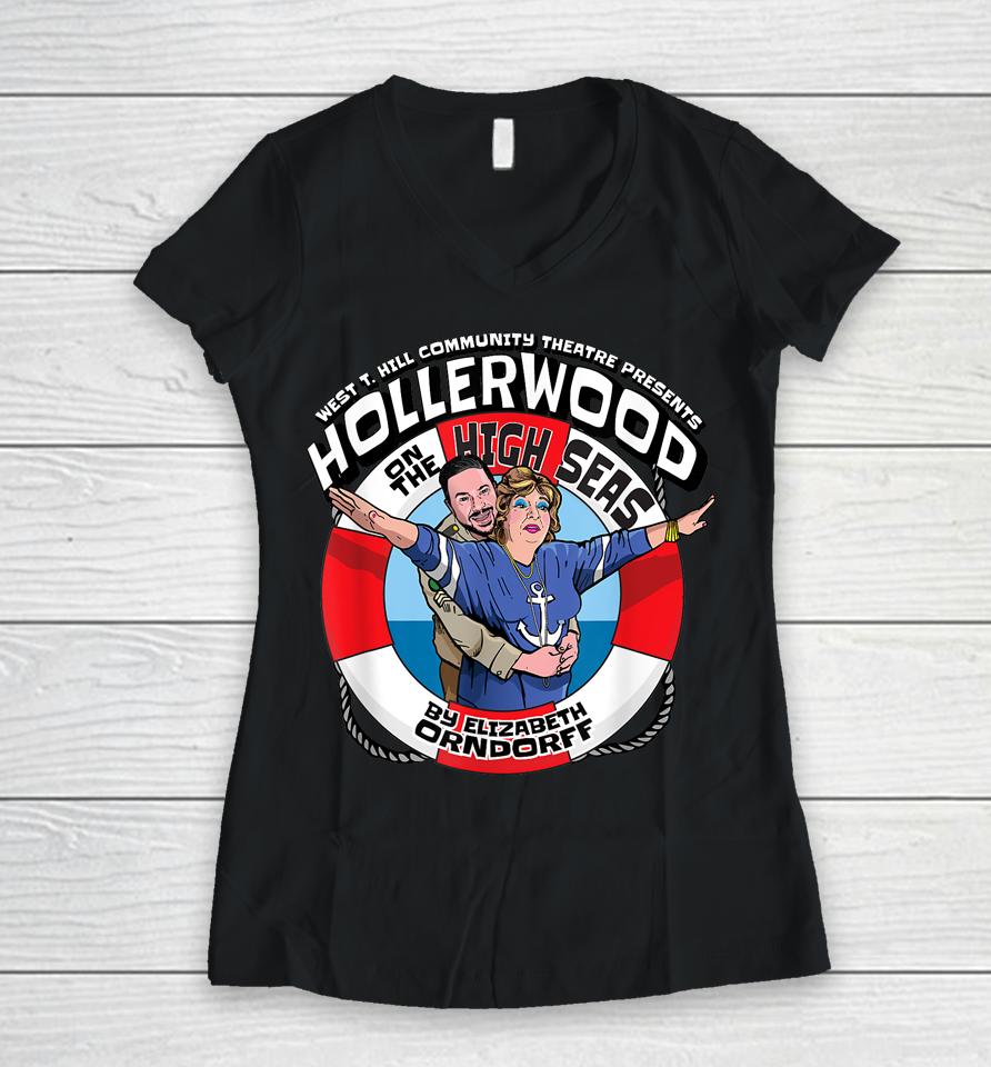 Hollerwood On The High Seas Women V-Neck T-Shirt