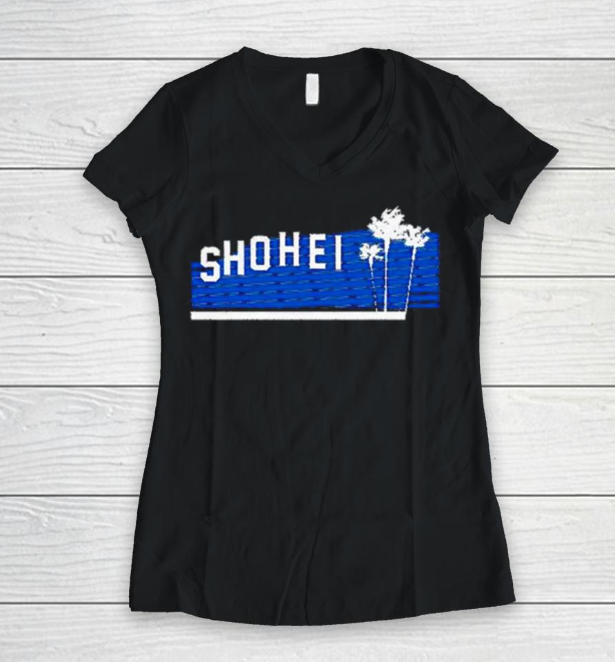 Hollywood Shohei Ohtani Women V-Neck T-Shirt