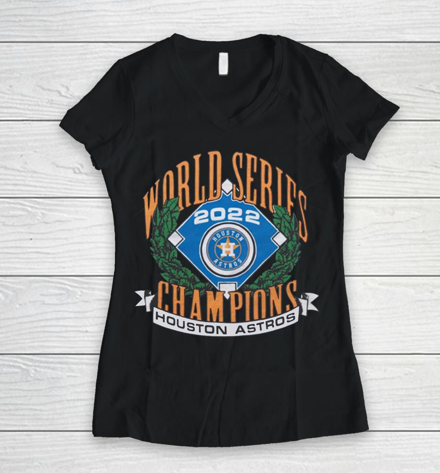 Homage 2022 World Series Champions Astros Women V-Neck T-Shirt