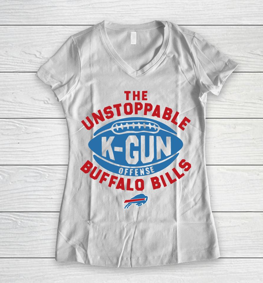 Homage Buffalo Bills K-Gun Offense The Unstoppable Women V-Neck T-Shirt