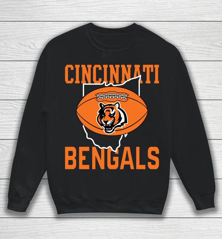 Homage Cincinnati Bengals Hyper Local Tri-Blend Sweatshirt