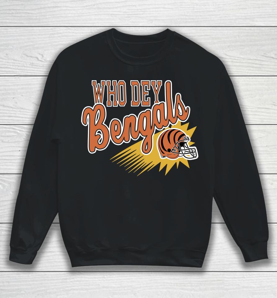 Homage Cincinnati Bengals Who Dey Black Sweatshirt