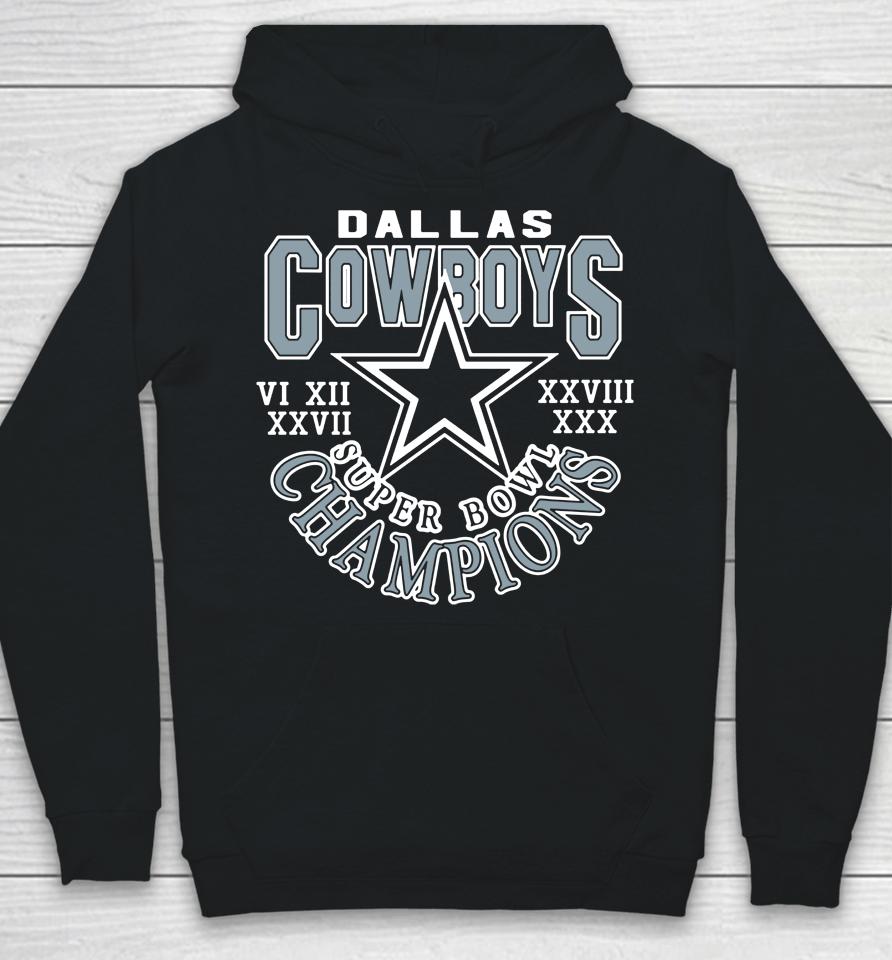 Homage Dallas Cowboys 5 Time Super Bowl Champions Hoodie
