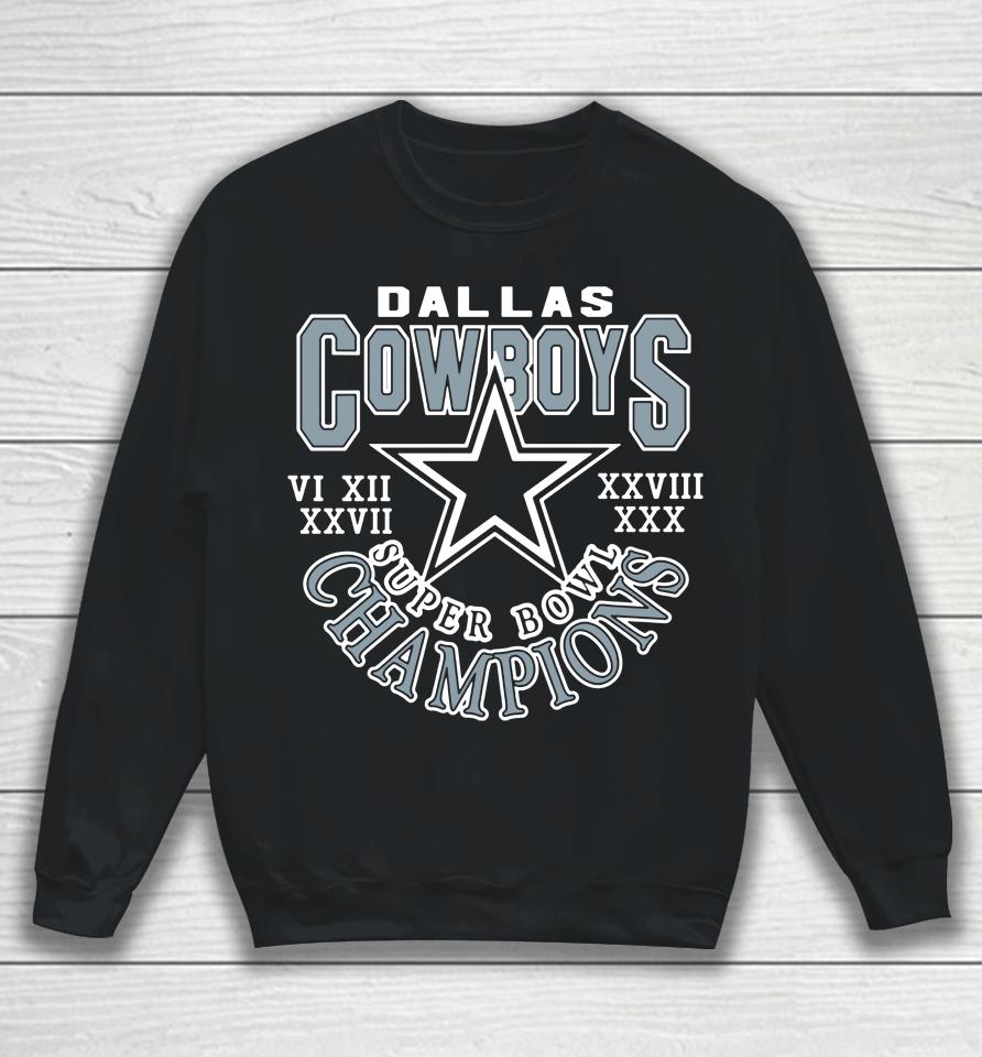 Homage Dallas Cowboys 5 Time Super Bowl Champions Sweatshirt