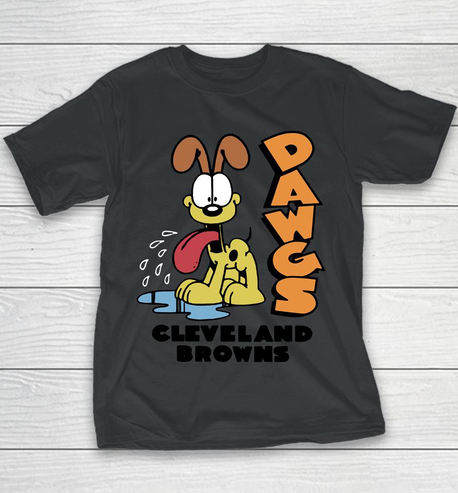 Homage Garfield Odie X Cleveland Browns Youth T-Shirt
