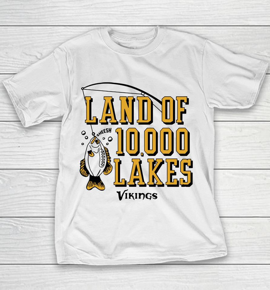 Homage Hyper Local Land Of 10,000 Lakes Minnesota Vikings Youth T-Shirt